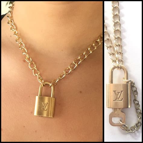 louis vuitton lock necklace with key|louis vuitton lock necklace gold.